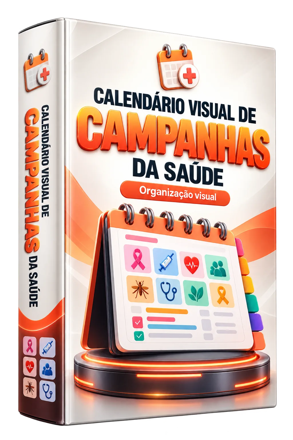 Mockup do Calendário Visual de Campanhas da Saúde